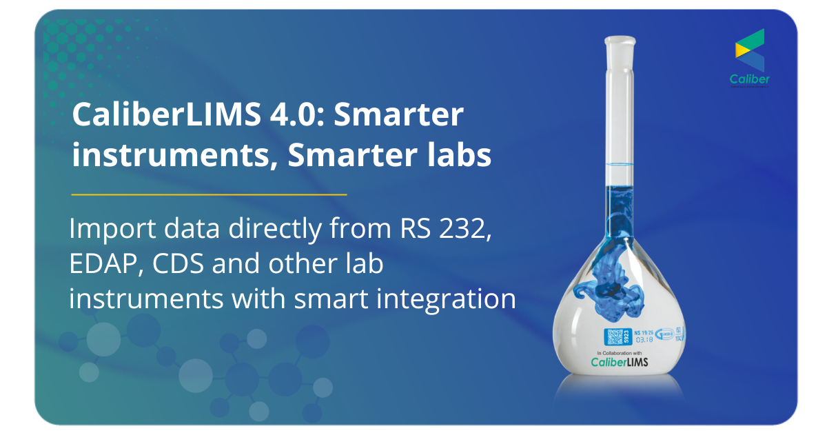 screenshot of Caliber LIMS